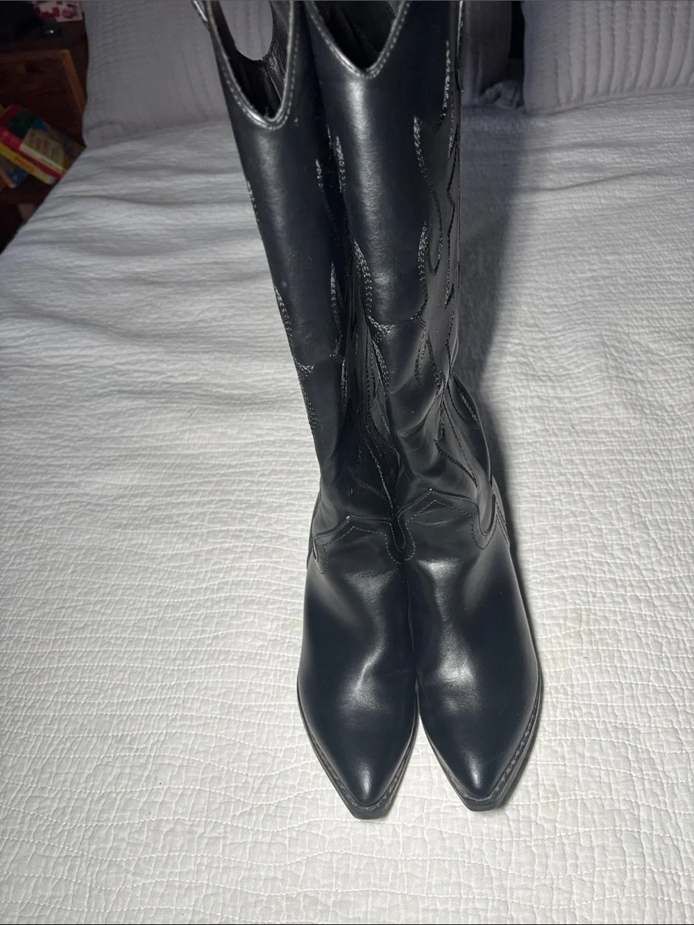 Steve Madden Black Pointed-Toe Over-the-Knee Boots